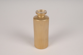 A155NH Vase bouteille en verre or D5cm H13cm