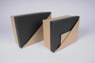 A162RB Set of 2 black gift boxes