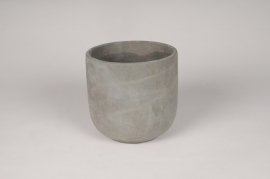 A162TN Cache-pot en béton gris D17cm H16cm