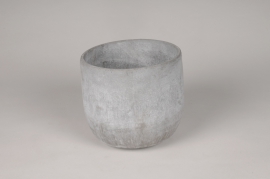 A163TN Cache-pot en béton gris D19cm H17.5cm