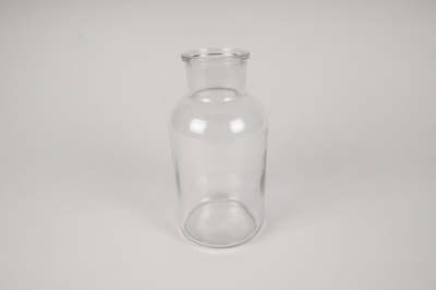 A164PM Glass bottle vase D10cm H20cm