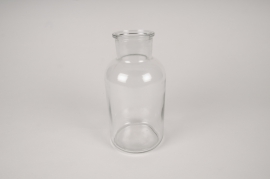 A164PM Glass bottle vase D10cm H20cm