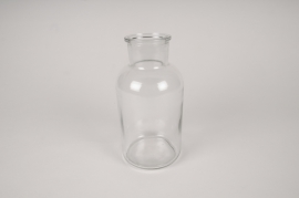 A164PM Vase bouteille en verre D10cm H20cm