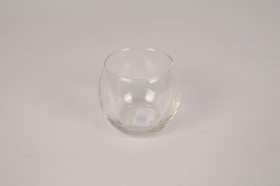 A165PM Vase en verre boule D8cm H7cm