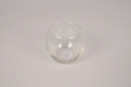 A165PM Vase en verre boule D8cm H7cm