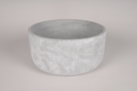 A167TN Light grey concrete pot D27cm H13cm