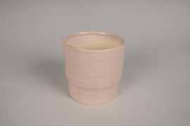 A168L1 Cache-pot en céramique rose D11.5cm H11cm