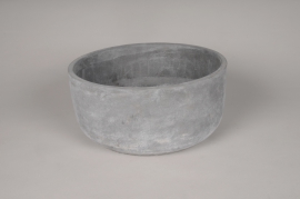 A168TN Grey concrete pot D27cm H13cm