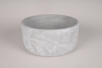 A169TN Light grey concrete pot D32cm H14cm