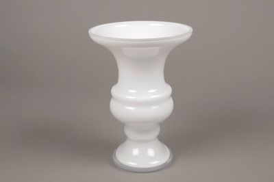 A172I0 M�dicis en verre blanc D15.5cm H23cm