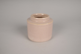 A173L1 Light pink ceramic vase D12cm H11cm