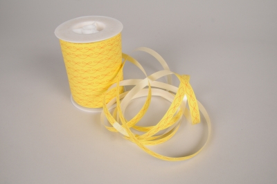 A175RB Bolduc mat jaune avec motif 10mm x 250m
