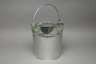 A177KM Seau en zinc naturel D21cm H20cm