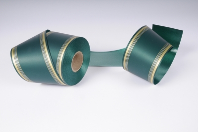 A178RB Dark green bereavement ribbon 75mm x 50m