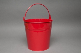 A179KM Zinc bucket red D21cm H20cm