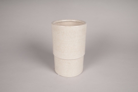 A180L1 Beige ceramic vase D13.5cm H20.5cm