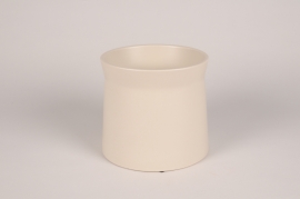 A181TT Cache-pot en céramique crème D16.5cm H13cm