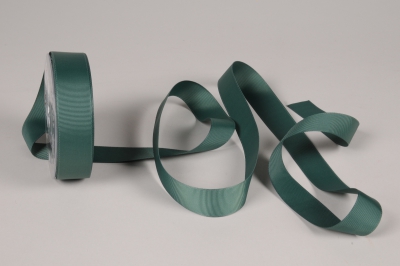 A181UN Ruban gros grain vert fonc� 25mm x 20m