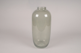 A182R4 Vase en verre vert D16cm H35cm