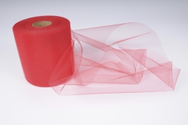 A182RB Red tulle ribbon 12.5cm x 100m