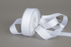 A186UN White grosgrain ribbon 25mmx20m