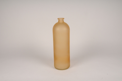 A190NH Ochre frosted glass bottle vase D13cm H41cm