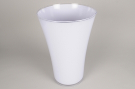 A193QX Vase en plastique blanc D29cm H44.5cm