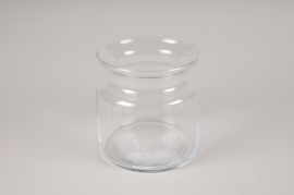 A194NH Glass jar vase D14cm H15cm