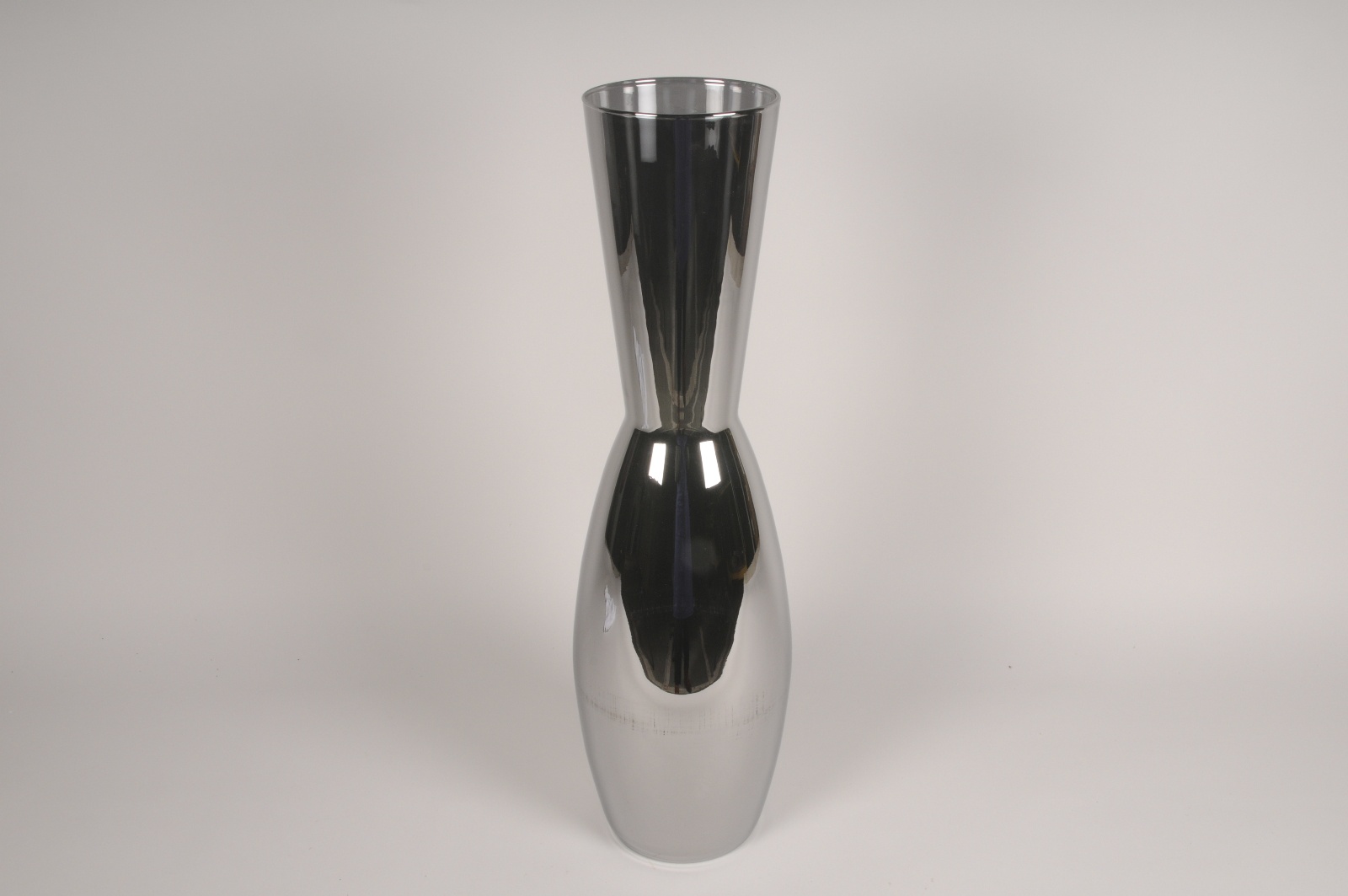 Silver glass vase D21cm H82.5cm