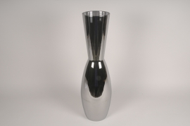 A198W3 Vase en verre argent D21cm H82.5cm