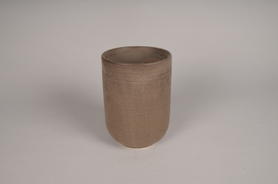 A200L1 Brown terracotta vase D14.5cm H29cm