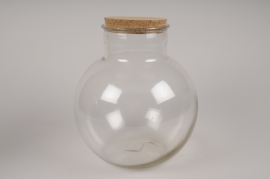 A201DQ Glass vase with cork D26cm H27cm