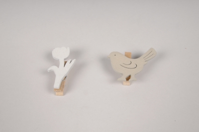 A201U7 Set of 6 assorted wooden clips