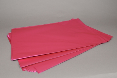 A202BD Paquet de 50 sachets papier m�tal fuchsia 25x40cm