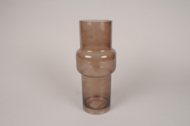 A203R4 Brown glass vase D13cm H30cm