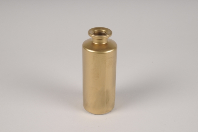 A206NH Vase bouteille en verre or D5cm H13cm