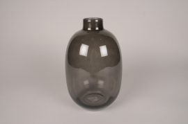 A215R4 Black glass vase D19cm H30cm