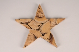 a215wg Natural wooden star D28cm
