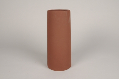 A216QS Red-brown terracotta vase D12.5cm H28.5cm