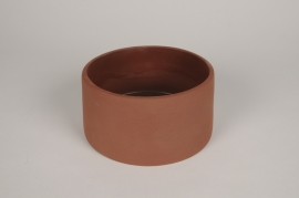 A217QS Red-brown terracotta bowl D18cm H9.5cm