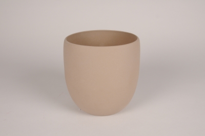 A221QS Brown terracotta planter D18cm H18cm