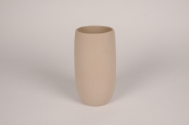 A223QS Light brown terracotta vase D11cm H18.5cm