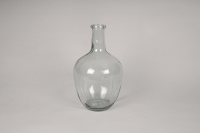A225R4 Vase bouteille en verre D17.5cm H30cm