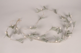 a229wg Frosted artificial foliage garland L105cm