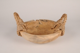 a230wg Natural teak bowl D28cm H8cm