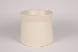 A231TT Cache-pot en céramique crème D25cm H21cm
