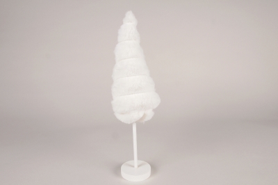 a231wg Sapin en fausse fourrure blanche H37cm