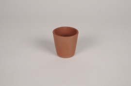 A234QS Cache-pot en terre cuite brique D7cm H7cm