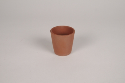 A234QS Red-brown terracotta planter D7cm H7cm