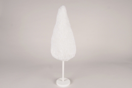 a234wg White and golden faux fur Chrismas tree H55cm